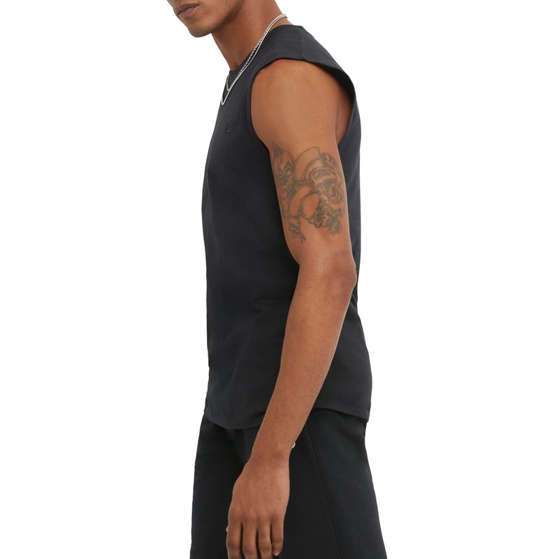 Champion mens Classic Jersey Muscle Tee Shirt, Black, Small US - Image 3