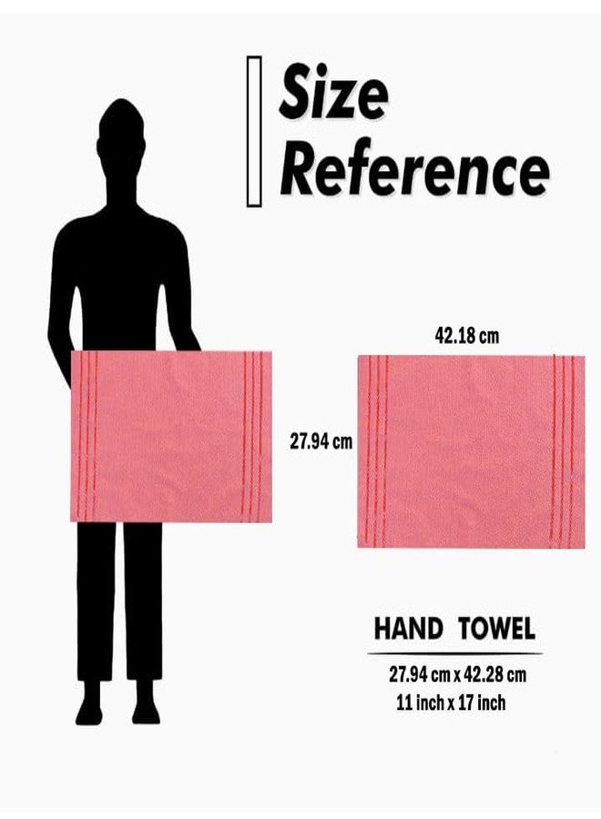 Space Fly 500 GSM Cotton Hand Towels 11x17 Inches - Soft & Absorbent Multi-Purpose Towels for Bathroom, Kitchen, Wash Basin, Gym, Yoga Sweat, Surface Cleaning - Light Multicolor - Pack of 4 (Multi 1) - Image 4