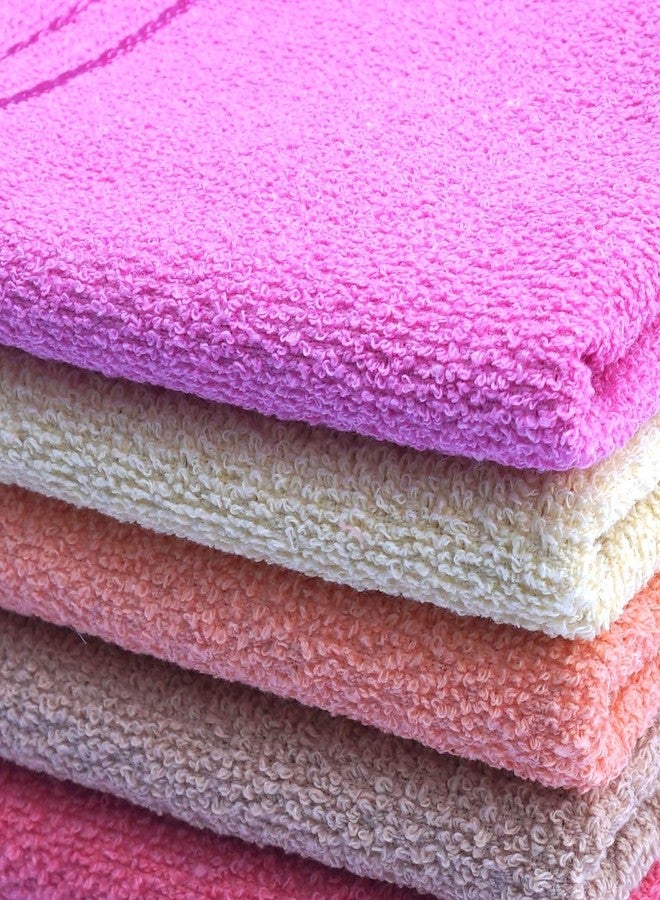 Space Fly 500 GSM Cotton Hand Towels 11x17 Inches - Soft & Absorbent Multi-Purpose Towels for Bathroom, Kitchen, Wash Basin, Gym, Yoga Sweat, Surface Cleaning - Light Multicolor - Pack of 4 (Multi 1) - Image 2