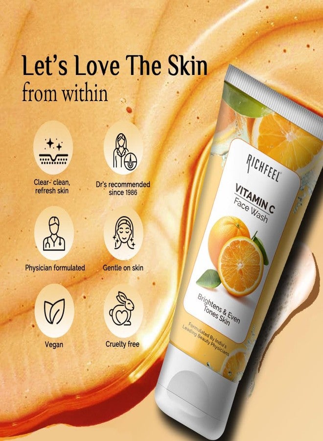 Richfeel Vitamin C Face Wash | 100gm | Antioxidant-Rich Cleanser for Radiant, Firm & Youthful Skin | Boosts Collagen & Fights Toxins | For All Skin Types (Pack of 2) - Image 4