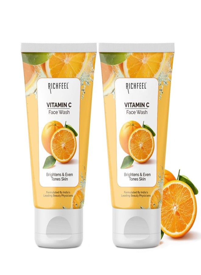 Richfeel Vitamin C Face Wash | 100gm | Antioxidant-Rich Cleanser for Radiant, Firm & Youthful Skin | Boosts Collagen & Fights Toxins | For All Skin Types (Pack of 2) - Image 1