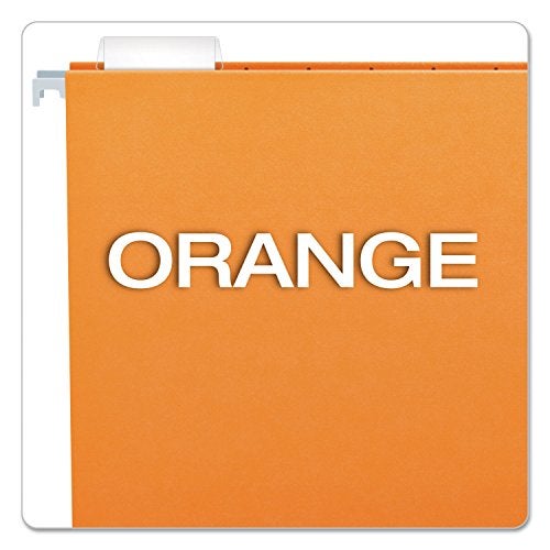 Pendaflex Recycled Hanging Folders, Letter Size, Orange, 1/5 Cut, 25/BX (81607) - Image 5