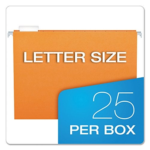 Pendaflex Recycled Hanging Folders, Letter Size, Orange, 1/5 Cut, 25/BX (81607) - Image 4