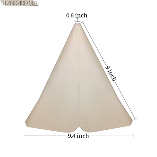 BaiyoouAuto Universal Car Shift Knob Boot Dust Cover, Shift Boot Cover, Made of Pu Leather with Khaki Seams (Khaki) - Image 4