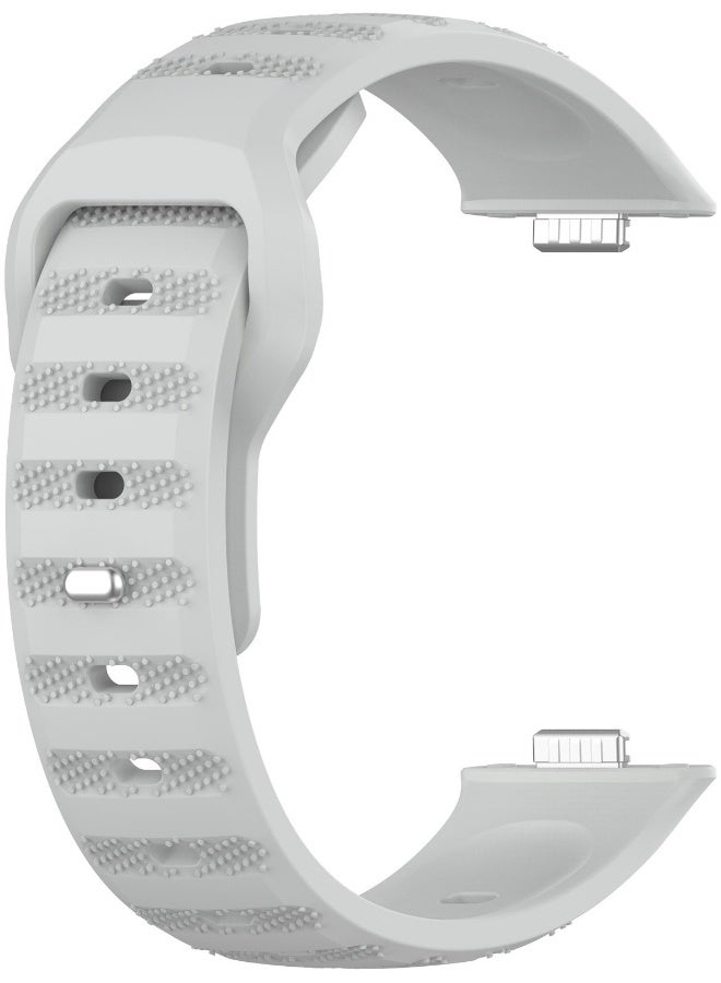 NIBEMINENT Strap for Huawei Watch Fit 3, Silicone Watchband Replacement Bracelet Gray  - Image 2