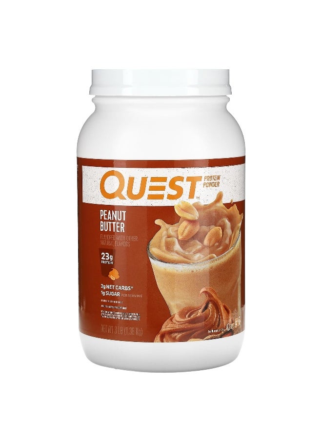 QUEST NUTRITION Quest Nutrition, Protein Powder, Peanut Butter, 3 lbs (1.36 kg)  - Image 1