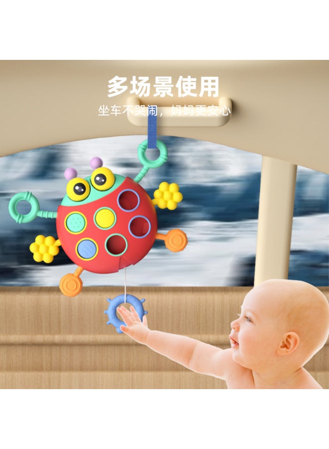 CJ Hot Baby Early Childhood Education Puzzle Soft Glue Soothing Cartoon Ladybug Lala Finger Grip Toy - Image 4