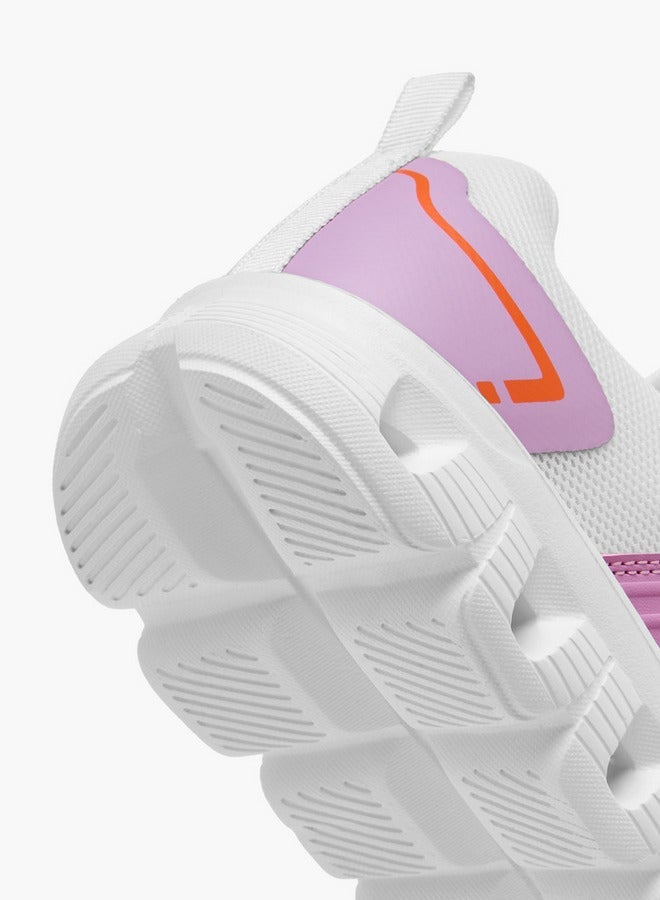 شو اكسبرس حذاء رياضي للبنات بتفاصيل شعار وإغلاق برباط - Image 5