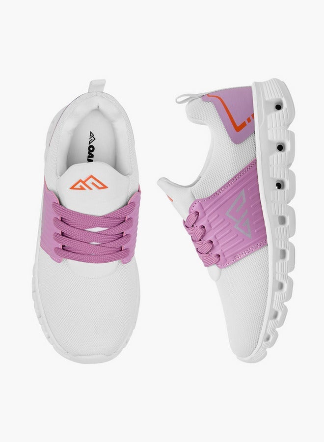 شو اكسبرس حذاء رياضي للبنات بتفاصيل شعار وإغلاق برباط - Image 3