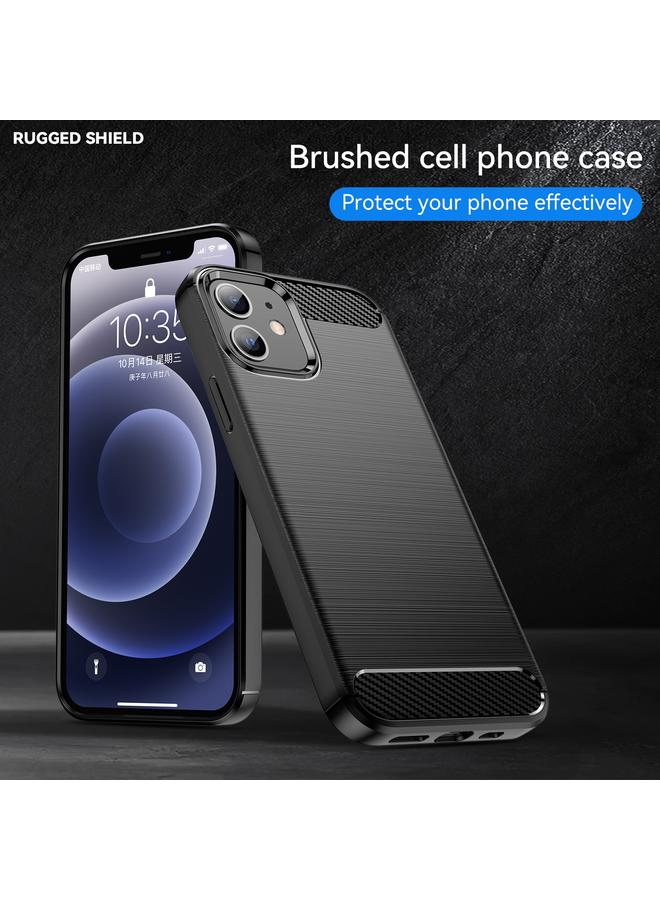 S-TOP Case For iPhone 12 / 12 Pro Brushed Texture Carbon Fiber TPU Case - Image 5