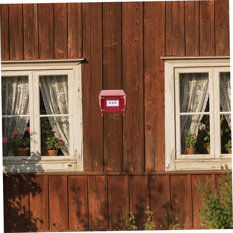 Red Quick Install Rain Cover For Emergency Stop Button Iron Material 15X15X12CM - Image 4