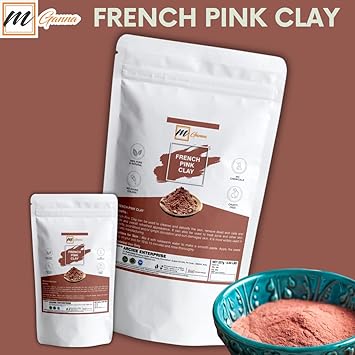 mGanna 100 Natural French Pink Clay Powder 454 g for DIY Facial Masks Face Mask Skin Care Detox For Soap Making Clay French Skincare - Image 4