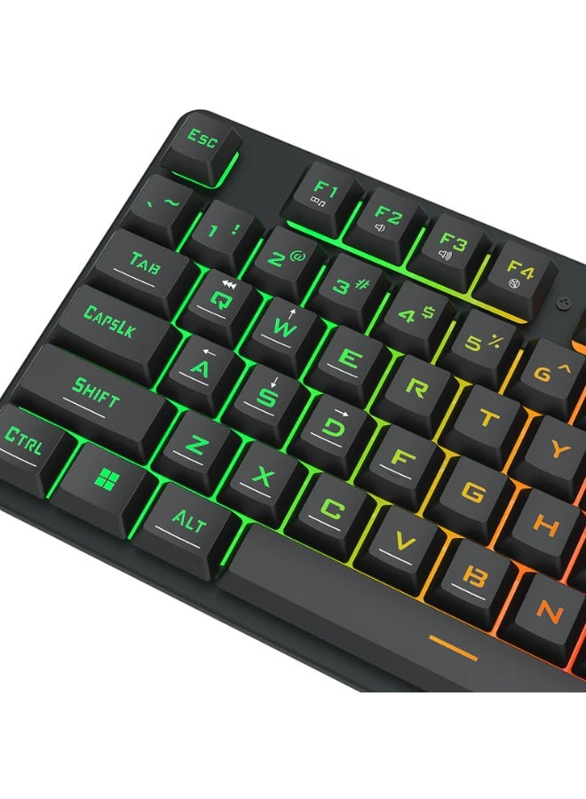 REDRAGON K521-R 104-Key Wired Membrane Gaming Keyboard – Mechanical Feeling, RGB Backlit, Spill-Resistant, Anti-Ghosting, Multimedia Keys, Ergonomic Tilt, Double-Shot Keycaps, Compatible with PC, Mac, PS4/PS5, Xbox, Black | K521-RGB - Image 5