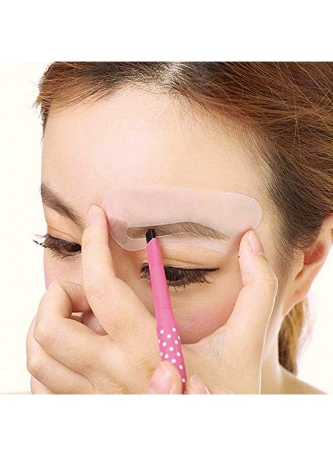 Alexvyan - 21 Different Style Reusable Eyebrow Card Stencil Eye Brow Grooming Shaping Template Make Up Set Of 21 Pieces - Image 1