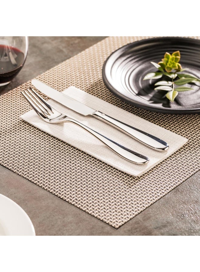 Restaurantware Amalfi 16 x 12 Inch Plastic Placemats, Set Of 6 Basketweave Outdoor Placemats - Heat Tolerant, No Stain, Cobblestone Vinyl Table Placemats, Waterproof, Easy To Clean - Image 3