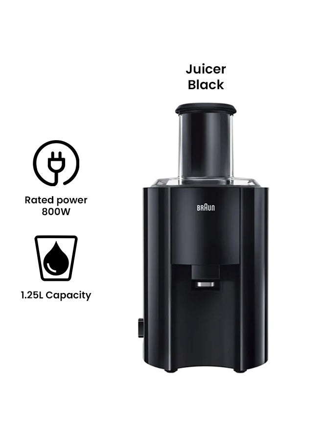 براون عصارة ملتي كويك 1.25 L 800 W J300 أسود - Image 2