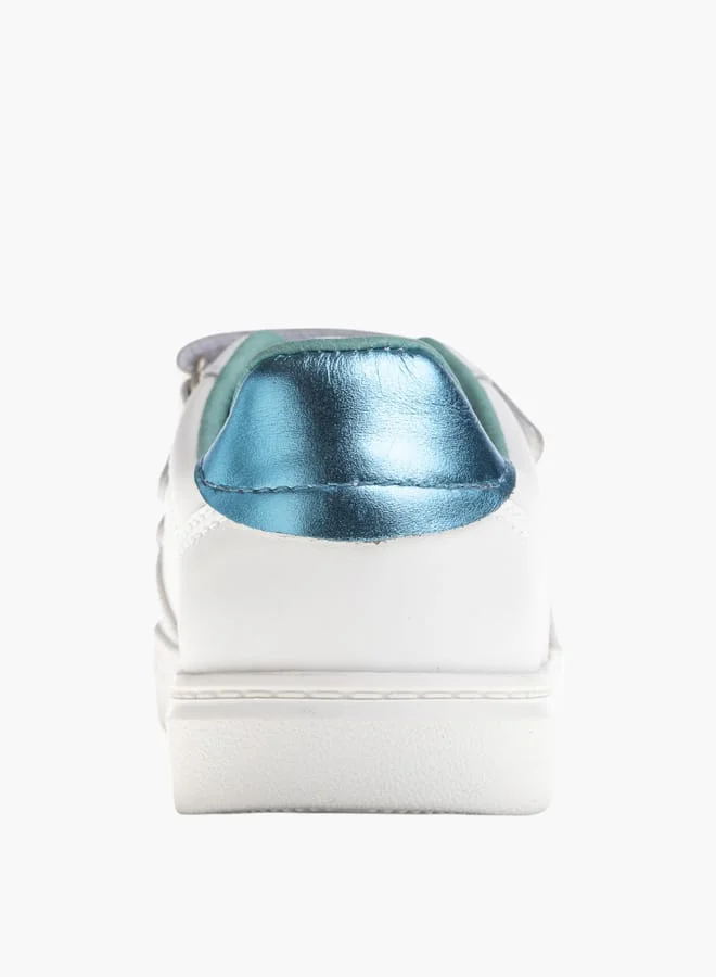 Pablosky Girls Textured School Shoes With Hook &amp; Loop Closure