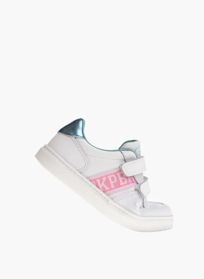 Pablosky Girls Textured School Shoes With Hook &amp; Loop Closure