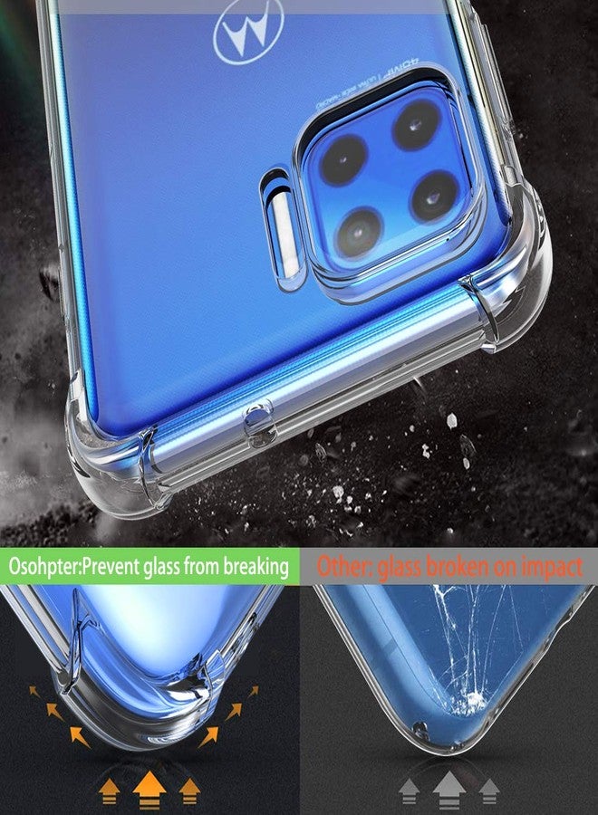 أوسوفر جراب Osophter لهاتف Moto One 5G و G 5G Plus - غطاء هاتف شفاف من مادة TPU ماصة للصدمات لهاتف Motorola Moto One 5G UW - Image 3