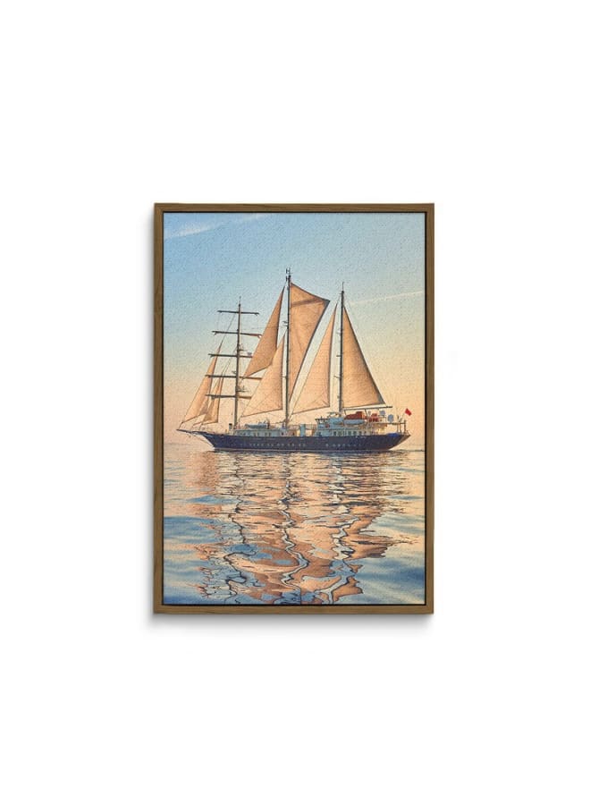 Home Gallery Abstract framed portrait of sailing ship race cruises and yachting 120x80 - Image 3