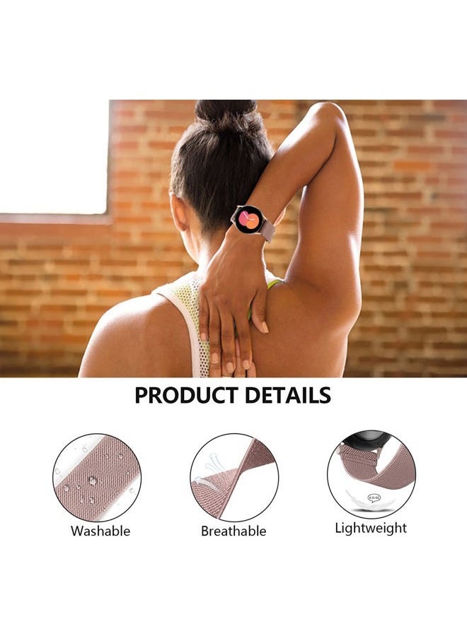 Olytop Elastic Bands for Galaxy Watch 6/5/4 Bands 44mm 40mm/5 Pro Band45mm, Samsung Galaxy Watch 6/4 Classic Band 43mm 42mm 46mm 47mm/Active 2 Women Men, 20mm Stretch Nylon Replacement Strap, - Image 3