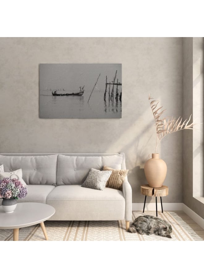 Home Gallery Fishing boat on Krabi River Canvas Wall Art 120x80 - Image 5