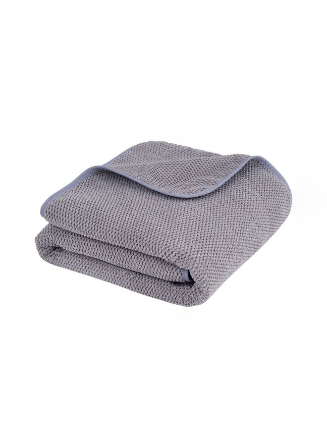 Fezora Simply Modern Microfiber Solid Bath Towel with Hanging Loop - 28x55 Inches - Image 1