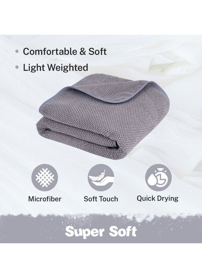 Fezora Simply Modern Microfiber Solid Bath Towel with Hanging Loop - 28x55 Inches - Image 4