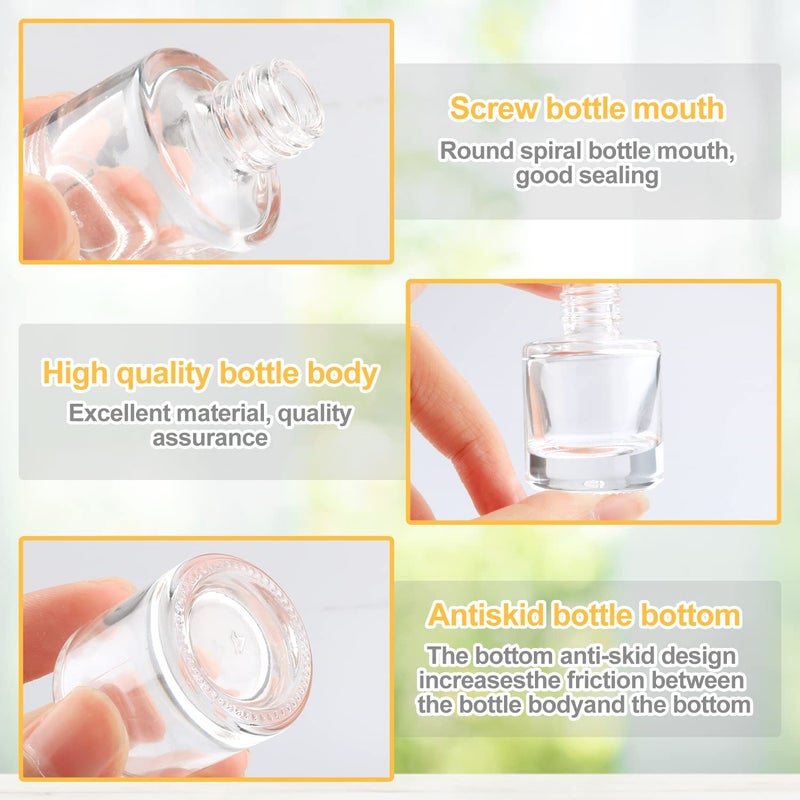 DMuuuDM 20 Pcs 8ml Hanging Car Air Freshener Diffuser,Empty Clear Glass Essential Diffuser Oil Aromatherapy Fragrance Perfume Pendant Glass Vials with Wooden Caps & Hanging String,Cylindrical - Image 3