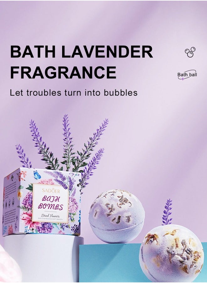 SADOER - 100g explosive bath salt ball clean fragrance bath ball lavender scent - Image 1