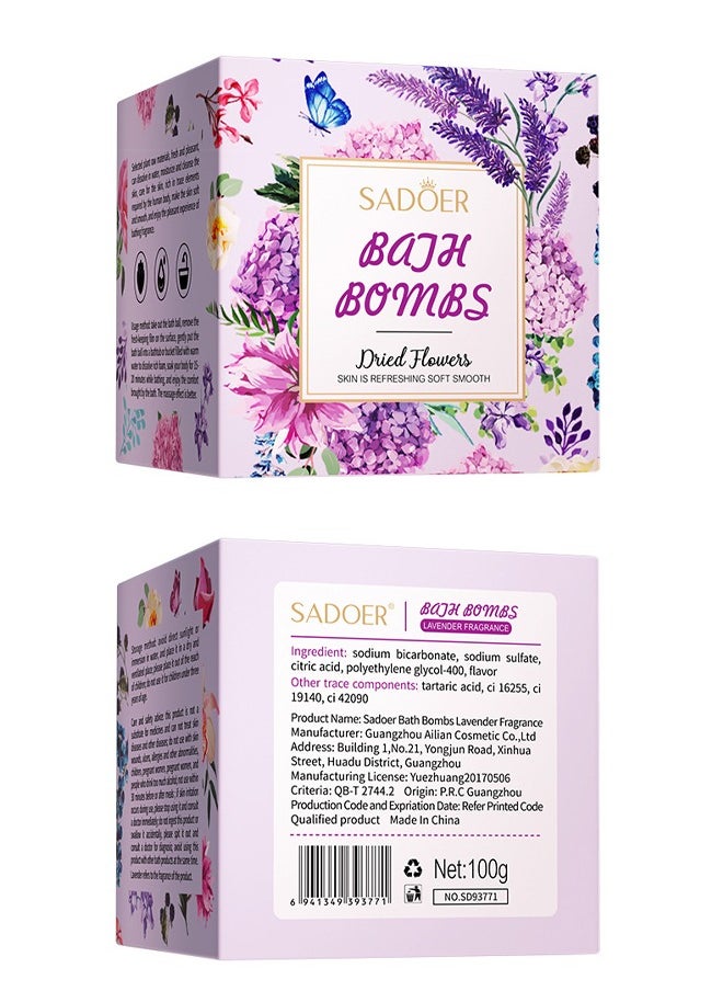 SADOER - 100g explosive bath salt ball clean fragrance bath ball lavender scent - Image 1