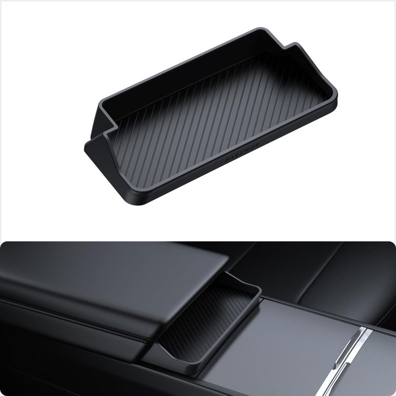 BASENOR 2026 Tesla Model Y Model 3 Center Console Sunglasses Holder Armrest Key Holder Storage Box for 2025 2026 Model Y Juniper 2024 2025 2026 Tesla 3 Highland - Image 3