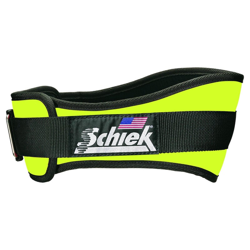 Schiek Sports 2006 Nylon 6 Inches Weight Lifting Belt Support Belt for Power Lifting Long Lasting Neon Yellow - Image 2
