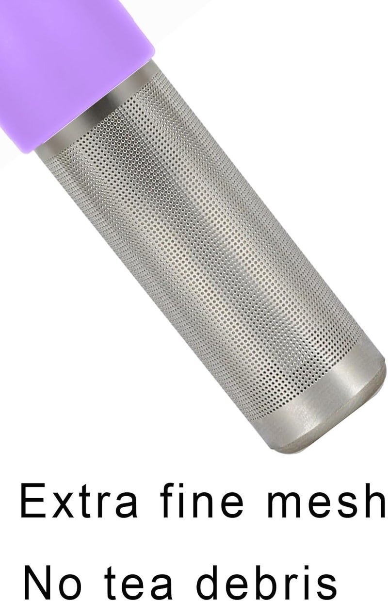 Leden Loose Leaf Tea Steeper Cute Tea Infuser for Girl Kids Extra Fine Mesh Tea Ball Stainless Steel Tea Filter for Cup Mug Pot Purple - Image 4