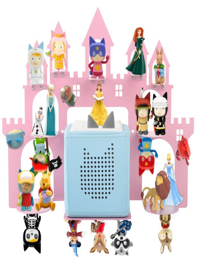 Taladad for Toniebox 2/1 Tonie Shelf Wall Mounted Set,Tonies Figures Tonies Storage,Magnetic Floating Shelves Compatible with Tonie Box Player Character for Kids Room Castle - Image 1