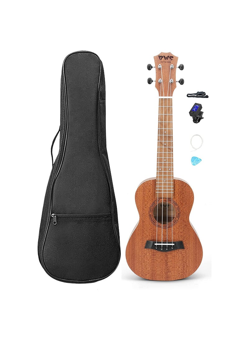 ميغاريا MEGARYA Ukulele Beginner Mahogany Wood 21 Inches Concert Ukulele Hawaii Kids Guitar Uke With Gig Bag For Kids Students Beginners Music Instrument Gifts Without Stand (Color : Wood, Size : 21 inches - Image 1