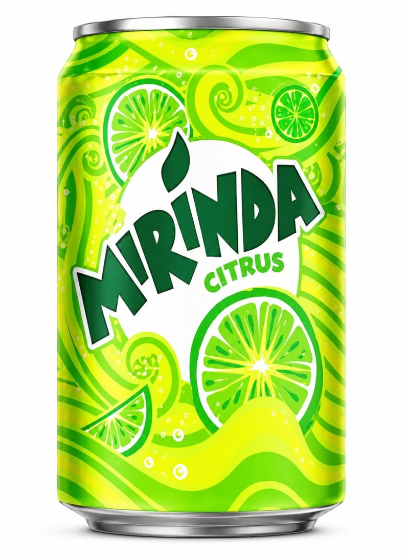 Mirinda Carbonated Soft Drink, Crisp Citrus Flavour, Refreshing Soda, 240ml Can (P - Image 1