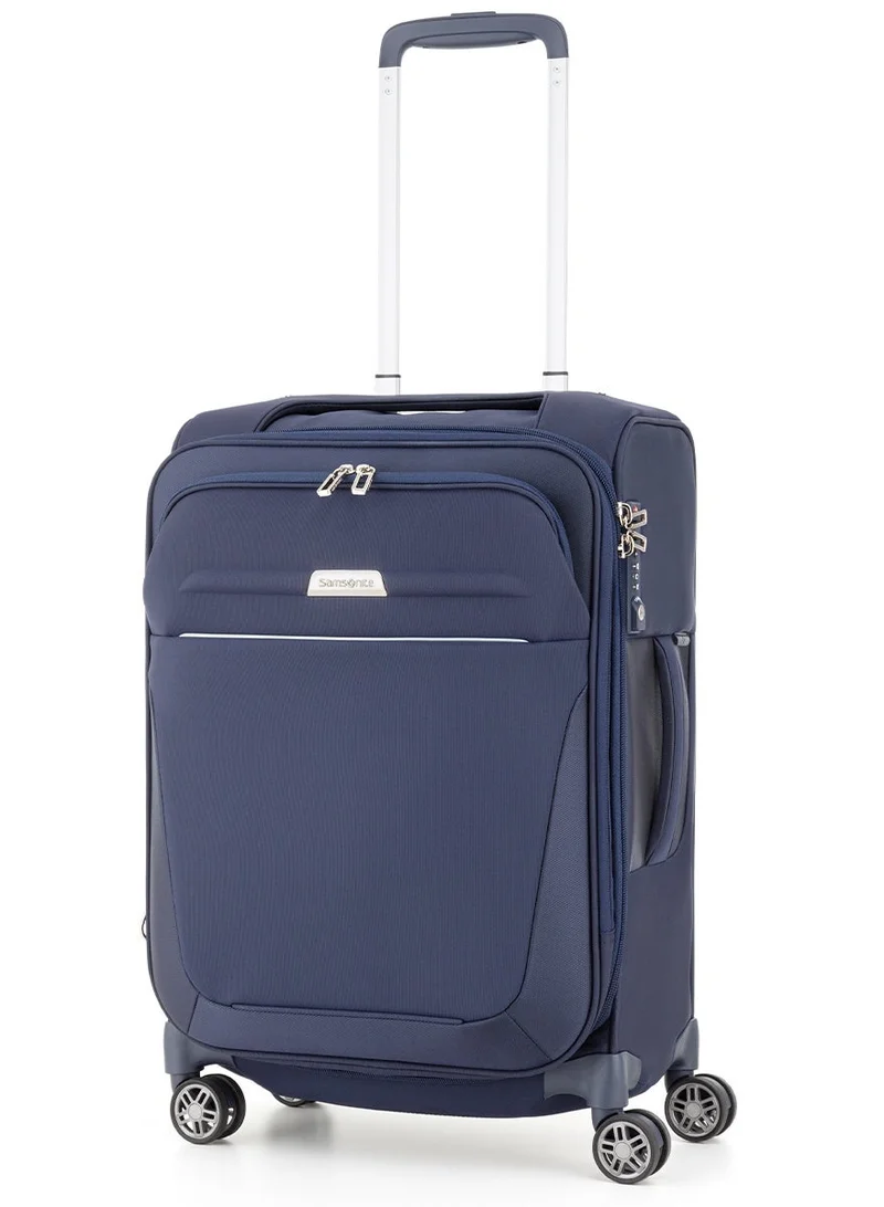 سامسونايت B-lite 4 Suitcase Cabin Size 55 cm / 20 inch, 4 Spinner Wheels, Nylon, Navy|Expandable|Lightweight|Front Pocket Compartment|TSA Lock - 5 Years International Warranty