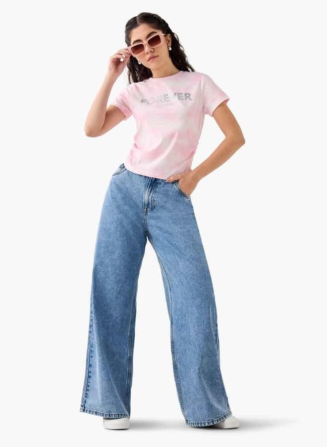 تواكستريمز تيشيرت بياقة دائرية وطبعات جرافيك وأكمام قصيرة - Image 2