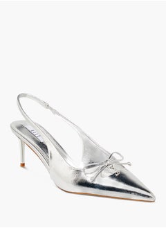 ELLE Womens Textured Slingback Shoes With Stiletto Heels Ramadan Collection  - Image 1