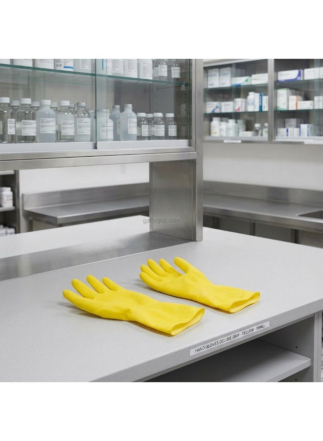 Gator Deluxe Grip Hand Gloves | Reusable Cleaning Gloves | Textured Grip | Household & Janitorial Use | X-Large | Yellow - Image 3