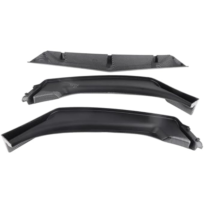 Torvex Front Splitter, bumper lip chin spoiler kit with air dam protector, carbon fibre style lower valance trim Compatible with Mazda 3 Axela 2014-2019, front apron extension - Image 4