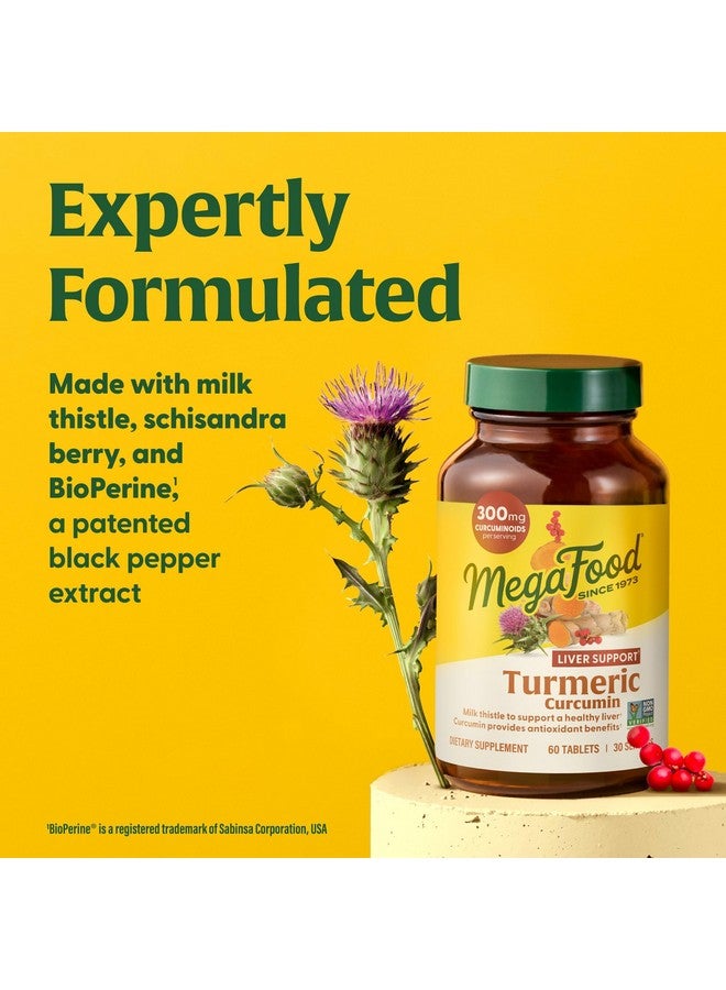 MegaFood Turmeric Curcumin Extra Strength - Liver Support - Turmeric Curcumin with Black Pepper and Milk Thistle Extract - Vegan - Made Without 9 Food Allergens - 90 Tabs (45 Servings) - Image 5