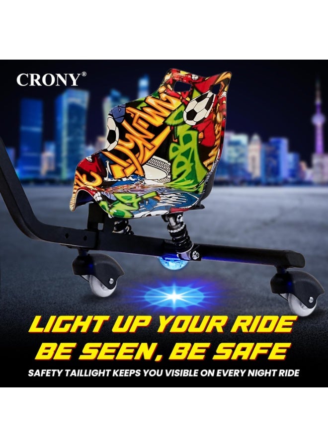 Crony D02 Drift Car, Electric Drift Car, Drift Trike, Electric Drift Trike, Drift Scooter, Drift Kart, Electric Drift Kart, Ride On Drift Car, Kids Drift Car, Electric Ride On Car, Kids Electric Vehicle, Ride On Toy Car, Battery Powered Drift Car, 18KM/H High Speed Drift Car, LED Lights Drift Car, RGB Lights Drift Trike, Drift Car with Bluetooth Speaker, Rechargeable Battery Drift Car, Powerful Motor Drift Scooter, Wide Rear Wheels Drift Trike, Electric Drift Car for Kids Boys Girls Teens, Outdoor Ride On Drift Toy, Racing Drift Vehicle for Children Football Street Dance - Image 3