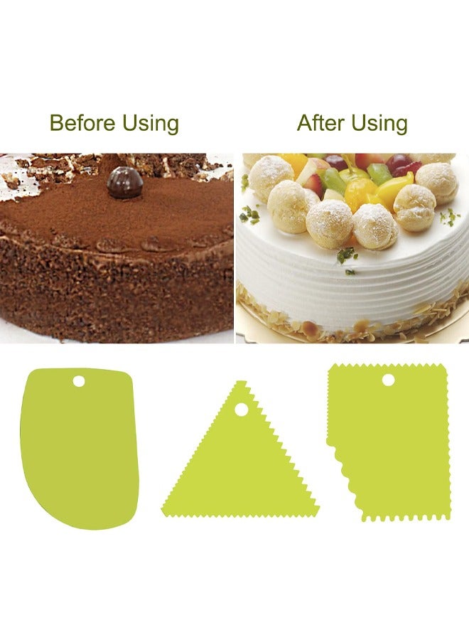 HAWAWA 12pcs Cake Smoother Scraper Dough Scraper Tools Set, Cake Icing Scraper Smoother, Reusable Bread Cream Pizza Cutter. - Image 4
