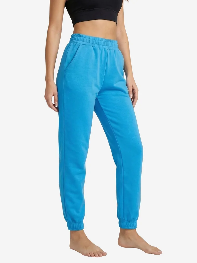 My Fashion Maya Blue MY FASHION Elastic Waist Jogger Sweatpants for Women | Best Price UAE