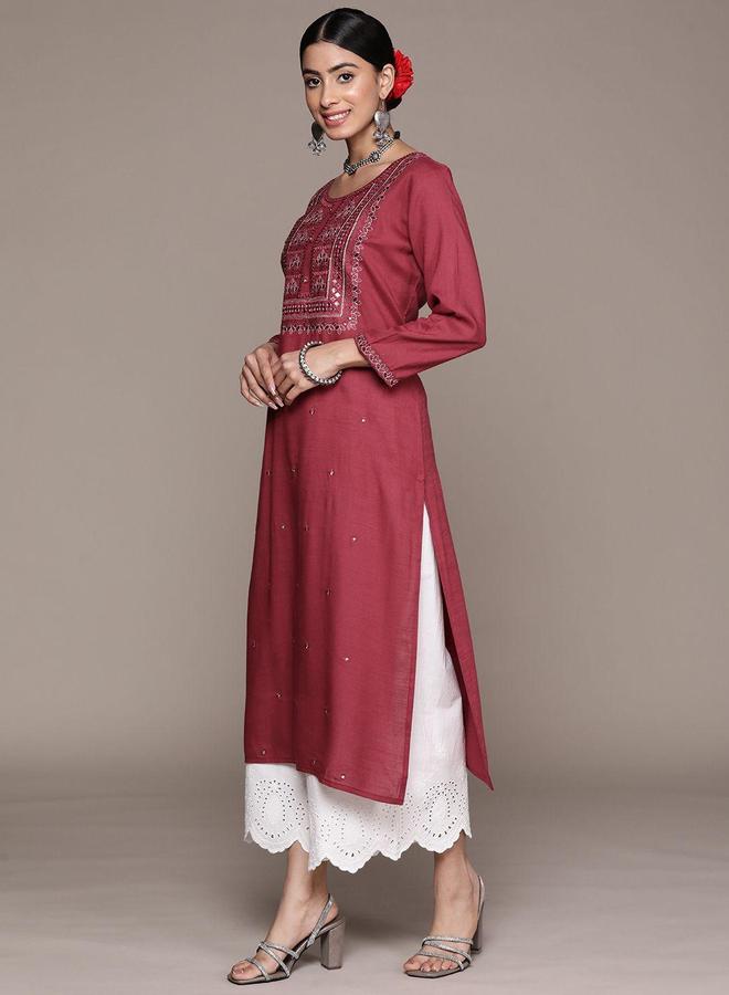 آي شين كورتا بحافة واسعة وأكمام 3/4 - Image 4