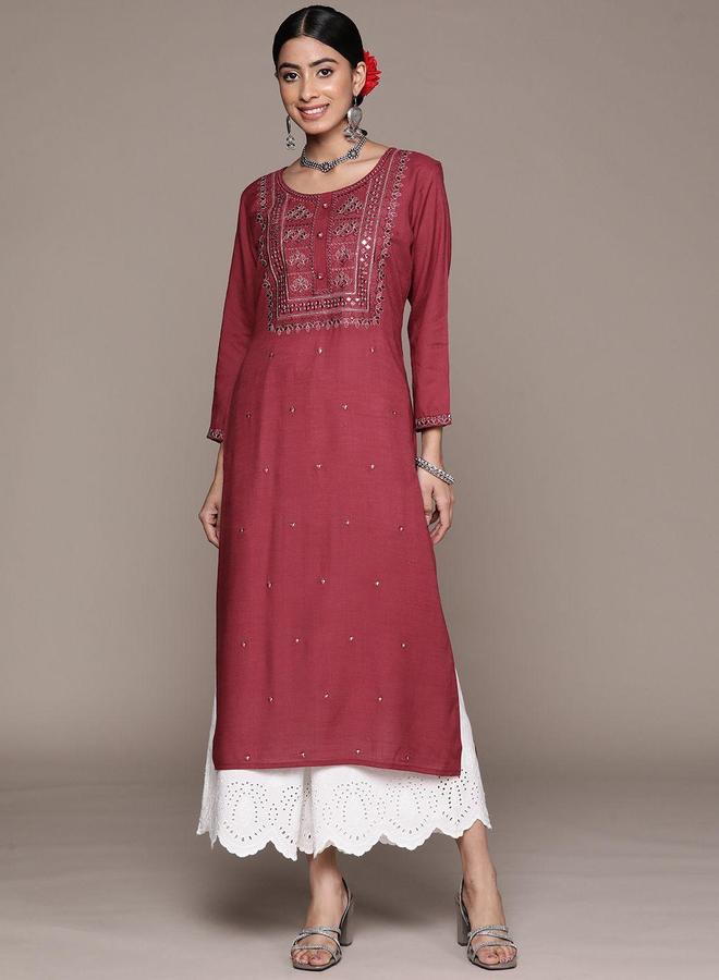 آي شين كورتا بحافة واسعة وأكمام 3/4 - Image 2