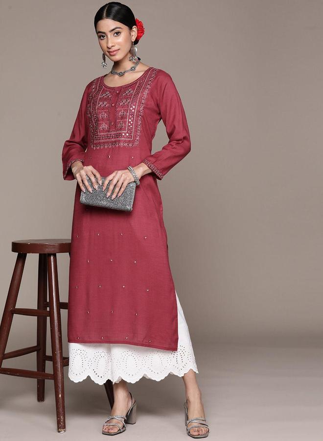 آي شين كورتا بحافة واسعة وأكمام 3/4 - Image 5