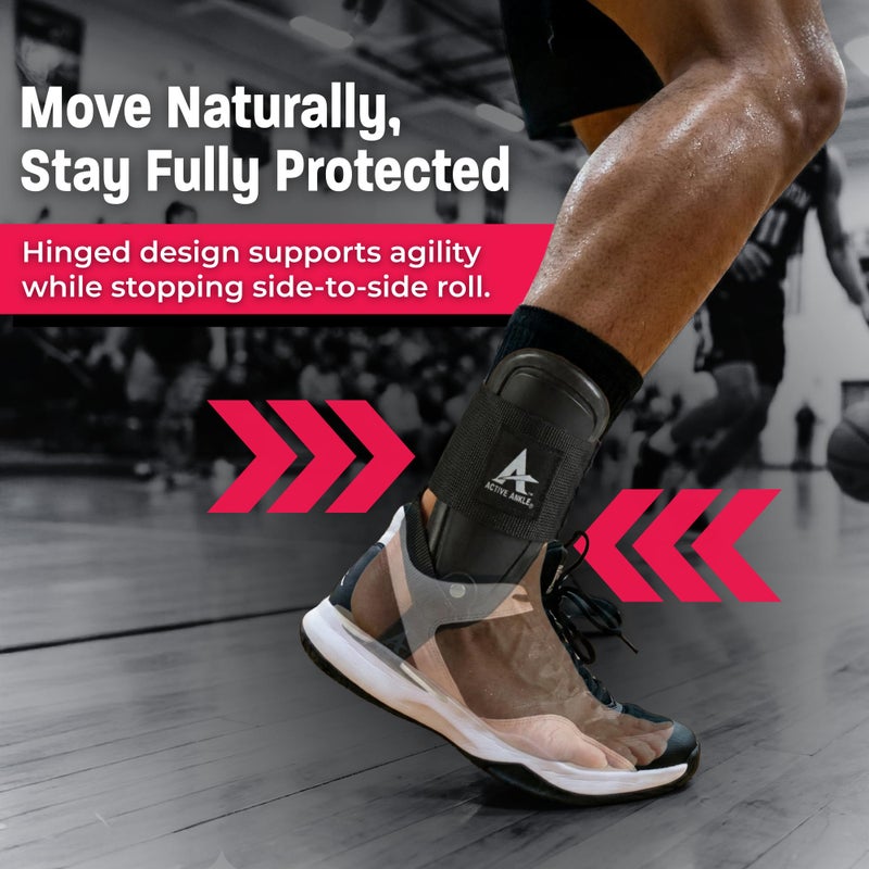 Cramer Active Ankle T2 Ankle Brace, Medium, Black, Rigid Support for Men 7-10 & Women 8-11 Shoe Size, Adjustable Brace for Sprains, Volleyball & Cheerl, Lightweight EVA Padding,Fits Left or Right Foot - Image 3